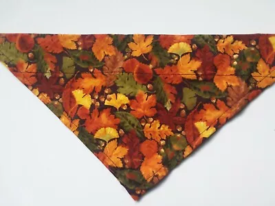 Dog Bandana OVER THE COLLARclothes Pet Size SMLXL Fall Leaves! • $4.25