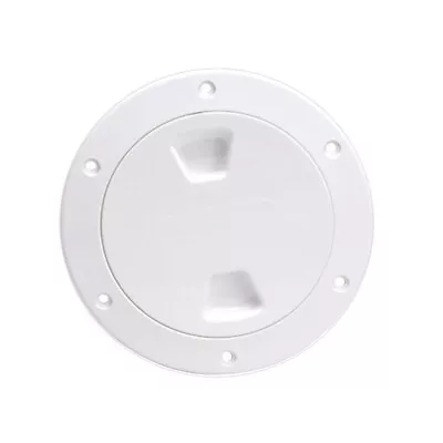 Beckson Marine Deck Plate 4  Smooth Center Screw Out Access Port White 4.5 Cut • $17.95