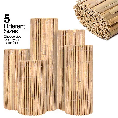 Bamboo Slat Natural Garden Screening Fencing Fence Panel Privacy Screen Roll 4M • £39.96