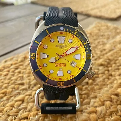 Zodiac Oceanaire DIVERS CLUB Edition Automatic Swiss Super RARE YELLOW Dial!! • $765