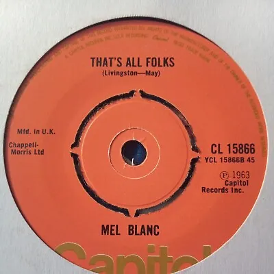Mel Blanc - I Taut I Taw A Puddy-Tat / That's All Folks - 7'' Vinyl  Capitol  • £8.99