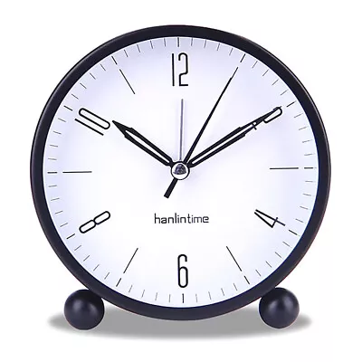 $23.29 • Buy Analog Alarm Clock, 4 Inch Super Silent Non Ticking Small Clock With Night Light
