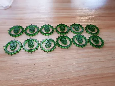 Wargaming Wargames Green Skull Objective Markers Set 1-6 • £7.49