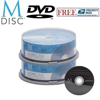 30 Pack Millenniata M-Disc DVD 4.7GB 4X HD 1000 Year Permanent Recordable Disc • $89.99