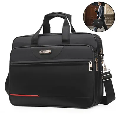 Business Briefcase School Laptop Bags Shoulder Bags Waterproof 15.6-in Notebook • £10.98