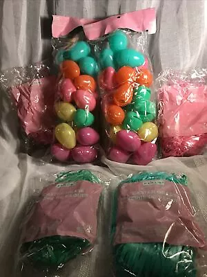 $8 • Buy EASTER EGGS AND  GRASS LOT COLORFUL NEW BUNDLE SALE! Easter Basket Accessories