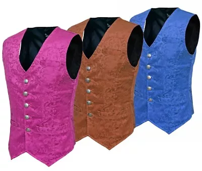  Brocade Men's Vest Waistcoat Gothic Steampunk Victorian/Western-Reenactment/USA • $36