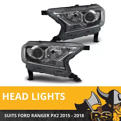 Pair Projector Headlights Fit Ford Ranger XL XLT XLS Wildtrak T7 PX2 2015 - 2018 • $449