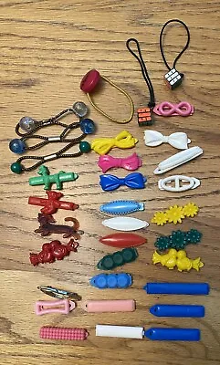 Vintage Lot Of Girl’s Children’s 60’s Plastic Hair Barrettes And Hair Ties • $17.99