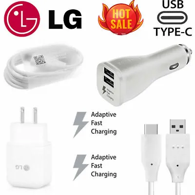 Original LG Rapid Fast Wall Charger Type-C Cable For LG V20 V30 V40 G7 G6 G5 Lot • $10.49