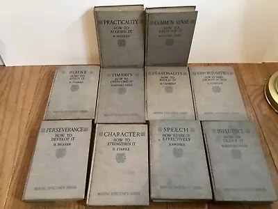 1916 Mental Efficiency Series Set 10 Books  Personality Character Poise Speech • $75