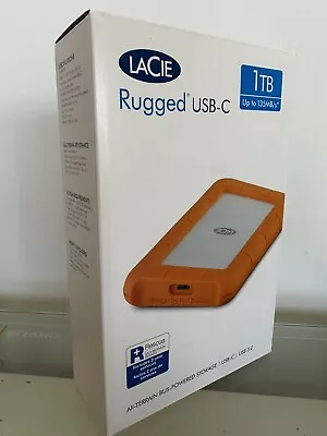 NEW LaCie 1TB Portable HDD STFR1000800 Rugged USB-C External Hard Drive Mac/win • $169