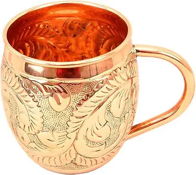 Handmade Copper Beer Mug Cup Moscow Mule Mugs Barware Kitchen 450 Ml • $20.46