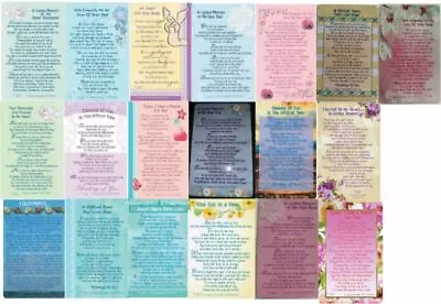 Wallet Purse Keepsake Cards Sentimental Inspirational Verse Message Mini Cards • £2.69