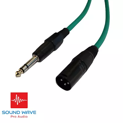 Male XLR To TRS Stereo 6.35mm Jack - Low Noise Balanced Microphone Patch Cable  • £18.99