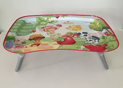 Strawberry Shortcake Metal TV Tray With Cup And Utensil Indents Folding Legs 17  • $29.99