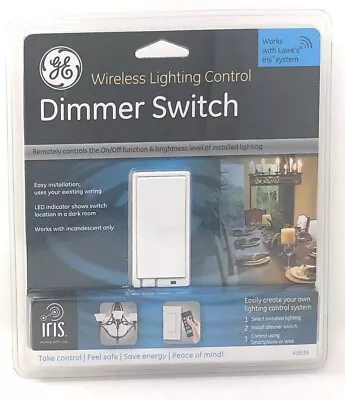 GE Jasco Z Wave Smart Dimmer Switch- Wireless Lighting Control- 45639- ZW3003 • $39.95