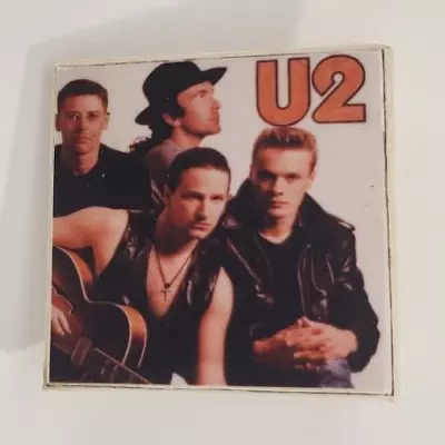 Vintage Joshua Tree Era U2  Square Pinback Button  Bono  80's • $11.99