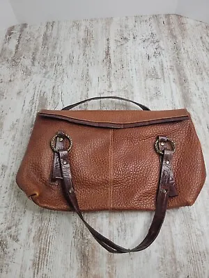 Marco Buggiani Women's Handbag Purse Brown Leather Shoulder Bag Satchel ITALY • $25