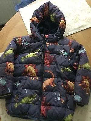 £3.50 • Buy NEXT BOYS WINTER LINED PADDED JACKET DINOSAURS AGE 3-4 Yrs.