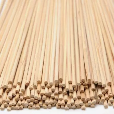 Round Wooden Wood Craft Sticks Dowl Stems For Kids • £3.99