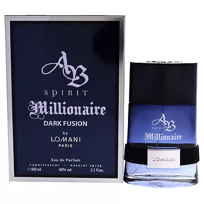 Ab Spirit Millionaire Dark Fusion By Lomani For Men - 3.3 Oz EDP Spray • $24.40