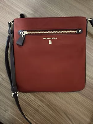 Michael Kors Kelsey Nylon Maroon Crossbody Bag • $40