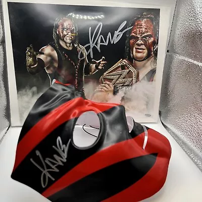 Kane WWE Wrestling Superstar Signed Autographed Mask & 8x10 Photo (OKAuthentics) • £95.55