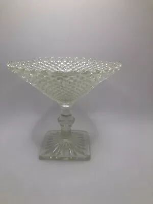 Depression Era Anchor Hocking Glass Miss America 5” Footed/Pedestal Compote • $19.29
