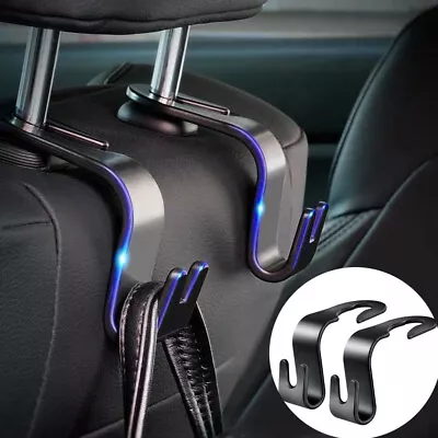 $5.49 • Buy 2pcs Black Car Seat Hook Purse Hanger Bag Organizer Holder Clip Car Accessories
