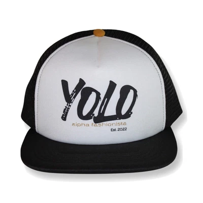 $45 • Buy Signature Alpha Fashionista YOLO Trucker Hat