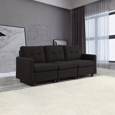 Sectional Sofa Set Modern Linen Fabric Couch Living Room Couch US  • $507.97