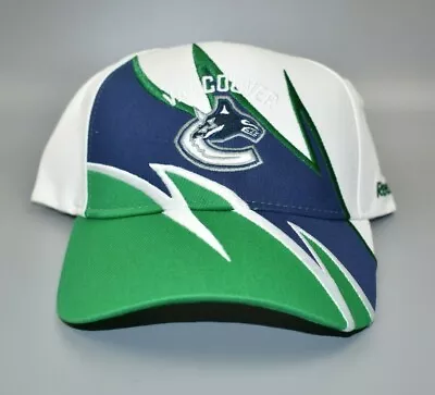 Vancouver Canucks Reebok NHL Spike Shockwave Strapback Cap Hat • $19.95