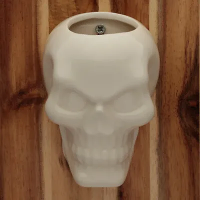 £9.74 • Buy Skull Shaped Decorative Ceramic Indoor Wall Planter - Home Plant Pot