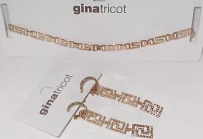£5.99 • Buy Liars & Lovers NECKLACE, EARRINGS Greek Key Design NEW Rp E25.90 Asos