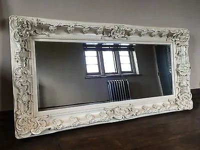 £429 • Buy Antique White Cream Large French Leaner Dress Shabby Chic Floor Wall Mirror 6ft