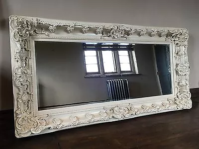 £429 • Buy Antique White Cream Large French Leaner Dress Shabby Chic Floor Wall Mirror 6ft