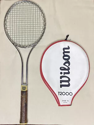 Vintage Wilson T2000 Tennis Racket Rare Find 1970s Jimmy Connors • $16.99