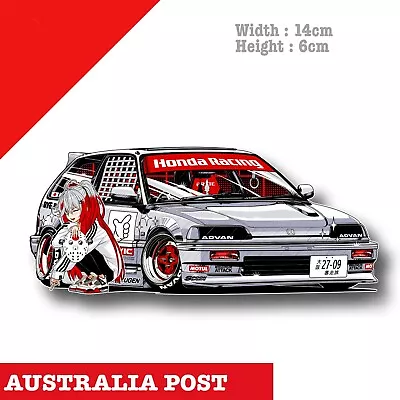 $6.85 • Buy Honda CIVIC Racing JDM Girl, MOTUL, Japan Osaka Racing Car Sticker