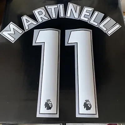 $16.74 • Buy Martinelli 11 Official Premier League Name & Number Player Size Sporting ID