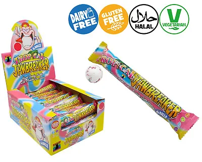 Zed Candy TROPICAL JAWBREAKERS Sweets VEGETARIAN HALAL Bubblegum CHRISTMAS PARTY • £3.25