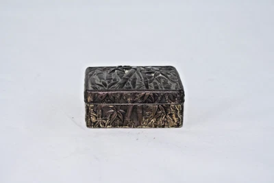 £14.99 • Buy Antique Oriental Silver Plated Small Trinket Jewellery Cigarette Box Art Deco