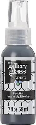 FolkArt Gallery Glass Liquid Lead 2oz-Black • £13.49