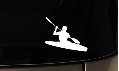 Kayak Kayaking Car Window Sticker MacBook Vinyl Decal IPad Canoe Rafting • $4.99