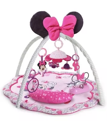 Disney Minnie Mouse Play Gym Mat Arch Music Sensory Activity Baby Kids 0+ • £34.99