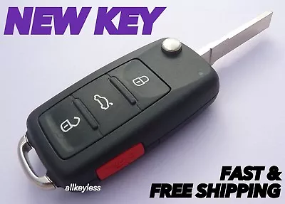 OEM VW VOLKSWAGEN Flip Keyless Entry Remote 202AK Fob Transmitter +NEW KEY BLADE • $32.50