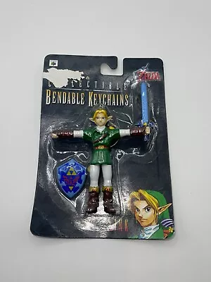 Legend Of Zelda Ocarina Of Time Link Bendable Keychain Action Figure 1998 N64 • $24.99