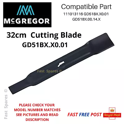 McGregor M3E1233RA  Cutting Blade Lawnmower 32cm 320mm FAST POST Argos 760/6146 • £14.95