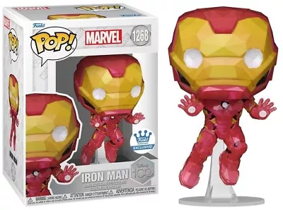 Funko Pop! Marvel IRON MAN Facet Exclusive #1268 Disney 100 Figure NEW & IN UK • £15.95