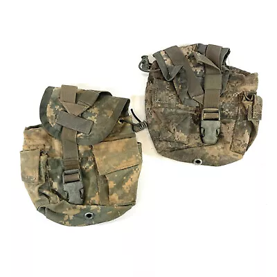 2 ACU 1 Quart Canteen Pouch US Army MOLLE General Purpose Pouches USGI DEFECT • $9.95